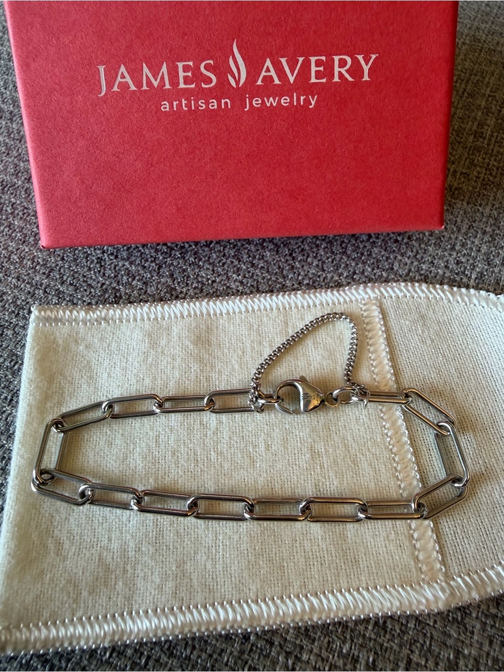 James Avery Elongated Link Charm Bracelet RETIRED